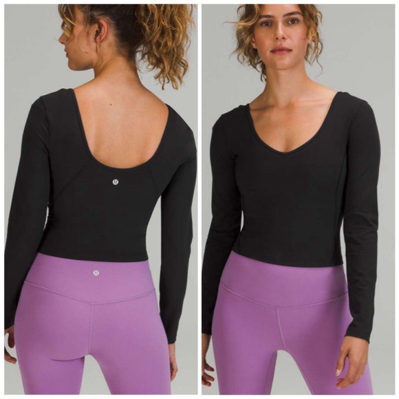 lululemon athletica Tops - Lululemon Align Long Sleeve Shirt Black size 8 NEW WITH TAGS 🖤